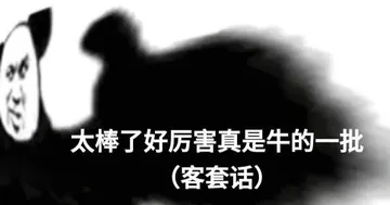 太棒了好厉害真是牛的一批(客套话)