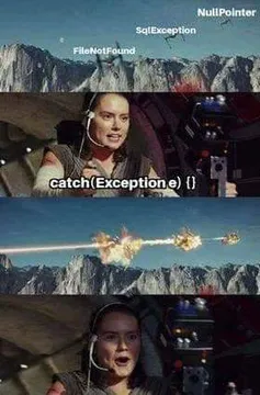 Kill two exceptions with one catch