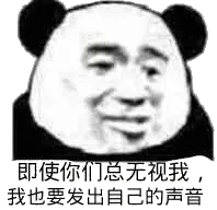 即使你们总无视我我也要发出自己的声音