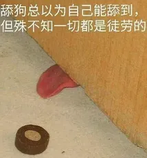 舔狗总以为自己能舔到.但殊不知一切都是徒劳的