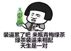 装逼累了吧，来瓶青梅绿茶，绿茶装逼来相配，天生是一对！（蘑菇头）