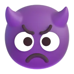 Angry face with horns