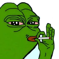sad frog 抽烟