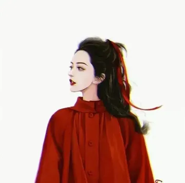 红衣女子女生头像4