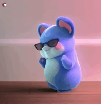 蓝色小卷鼠GIF