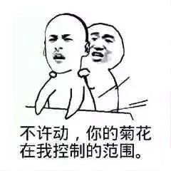 不许动，你的菊花在我控制的范围内！