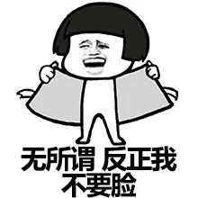 无所谓，反正我不要脸