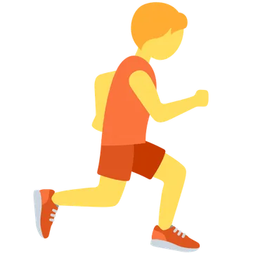 Person running facing right