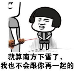 就算南方下雪了，我也不会跟你再一起的