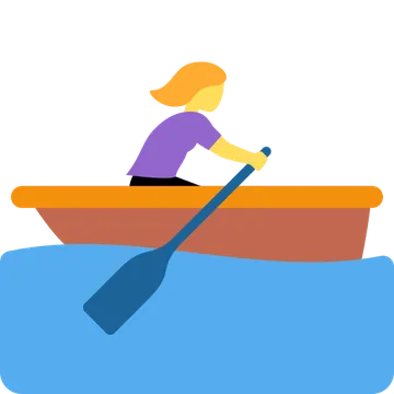 Woman rowing boat