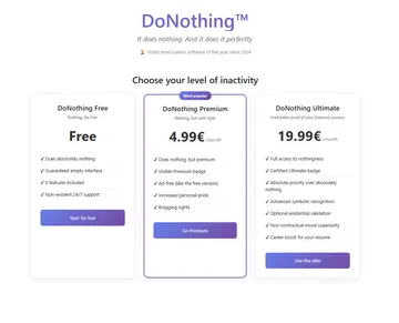 Finally A SaaS That Does Nothing