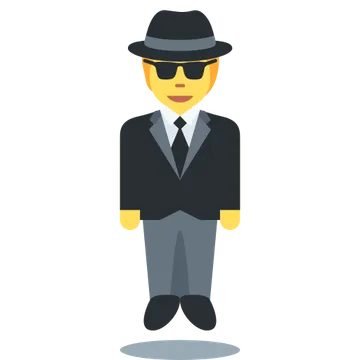 Person in suit levitating