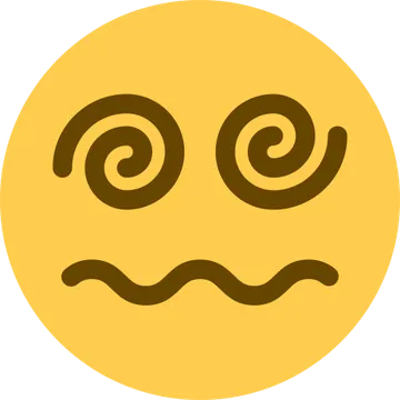 Face with spiral eyes