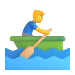 Man rowing boat