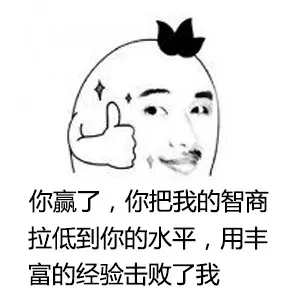 你赢了，你把我的智商拉低到你的水平，用丰富的经验击败了我