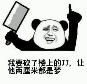 我要砍了楼上的JJ，让他两厘米都是梦