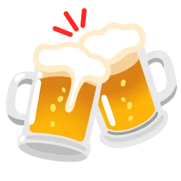 Clinking beer mugs