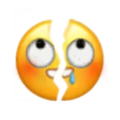痴呆裂开小黄脸表情包