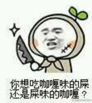 你想吃咖喱味的屎还是屎味的咖喱？