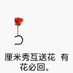 厘米秀互送花，有花必回。