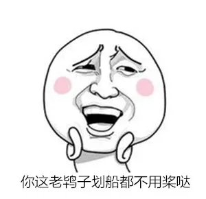 你这老鸨子划船都不用桨哒