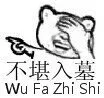 捂脸笑：不堪入墓wu fa zhi shi(无法直视)