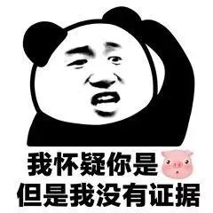 我怀疑你是猪头 但是我没有证据