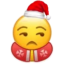 发愁小黄脸圣诞衣圣诞帽表情包