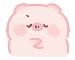 小粉猪点头 GIF