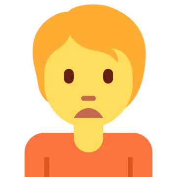Person frowning