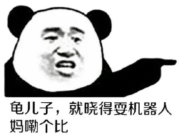 龟儿子.就晓得耍机器人.妈嘞个比