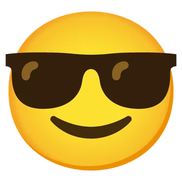 Smiling face with sunglasses