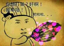 你想打架？好啊！我奉陪！吧啦啦