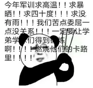 今年军训求高温!