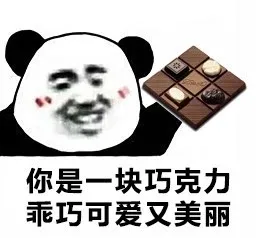 你是一块巧克力，乖巧可爱又美丽