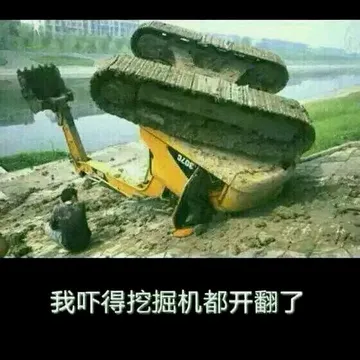 我吓得挖掘机都开翻了