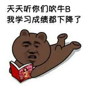天天听你们吹牛逼我学习成绩都下降了