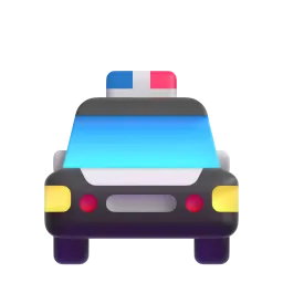Oncoming police car