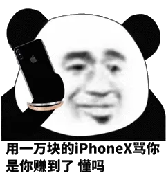 用一万块的 iphone骂你，是你赚到了懂吗