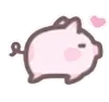 小猪顶爱心 GIF 动图