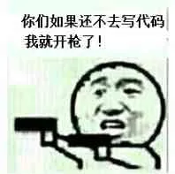 你们如果还不去写代码.我就开枪了!