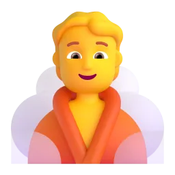 Person in steamy room