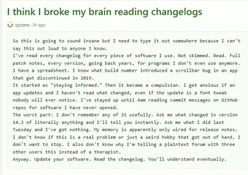 Reading Changelogs