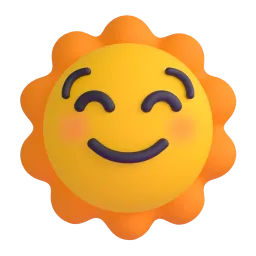 Sun with face