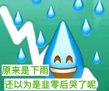 原来是下雨还以为是韭零后哭了呢