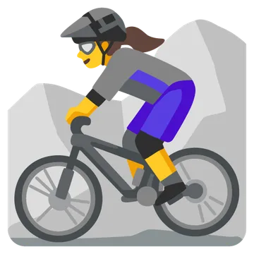 Woman mountain biking