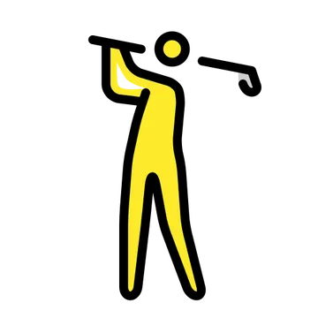 Person golfing