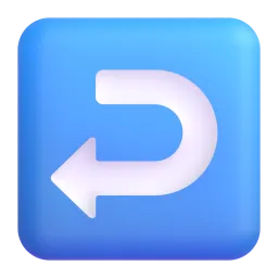 Right arrow curving left
