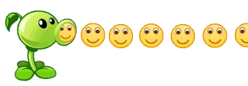 豌豆射手微笑 emoji 表情包