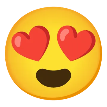 Smiling face with heart-eyes